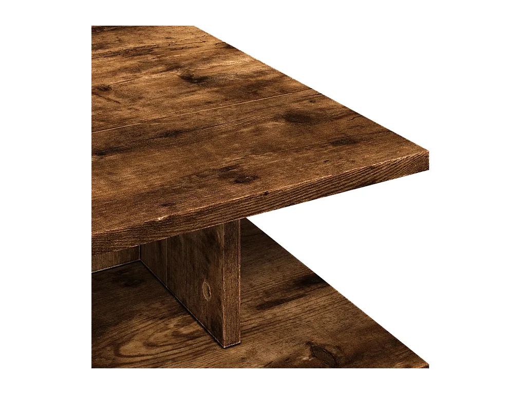 Table basse chêne fumé 102x55x35 cm bois d'ingénierie