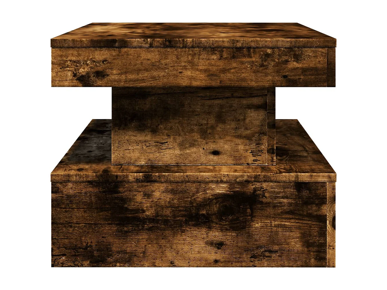 Mesa de centro com luzes LED 90x50x40 cm carvalho fumado