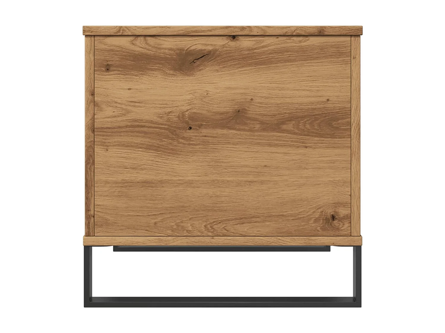 Table basse chêne artisanal 60x44,5x45 cm bois d'ingénierie