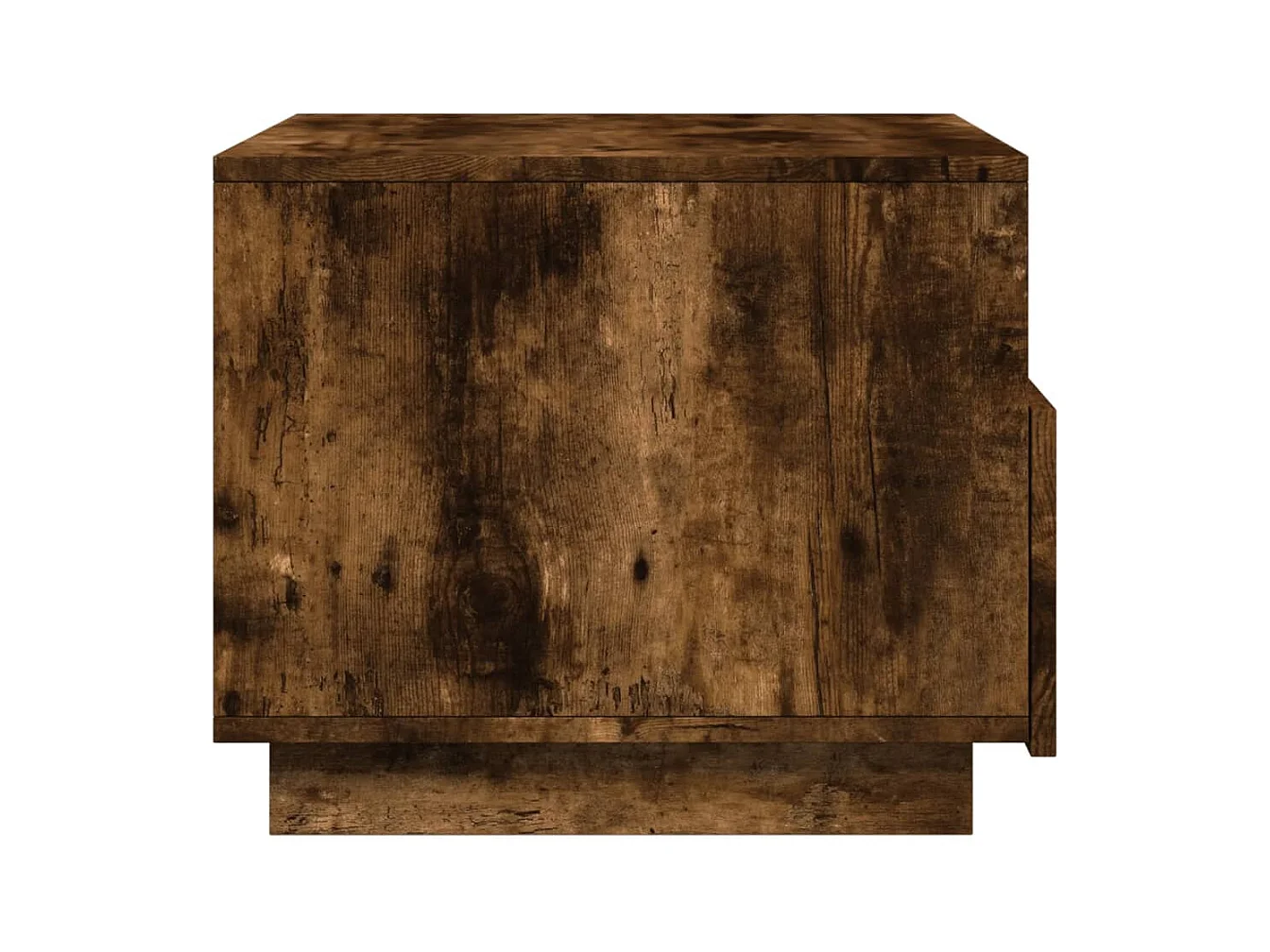 Table basse avec lumières LED chêne fumé 50x49x40 cm