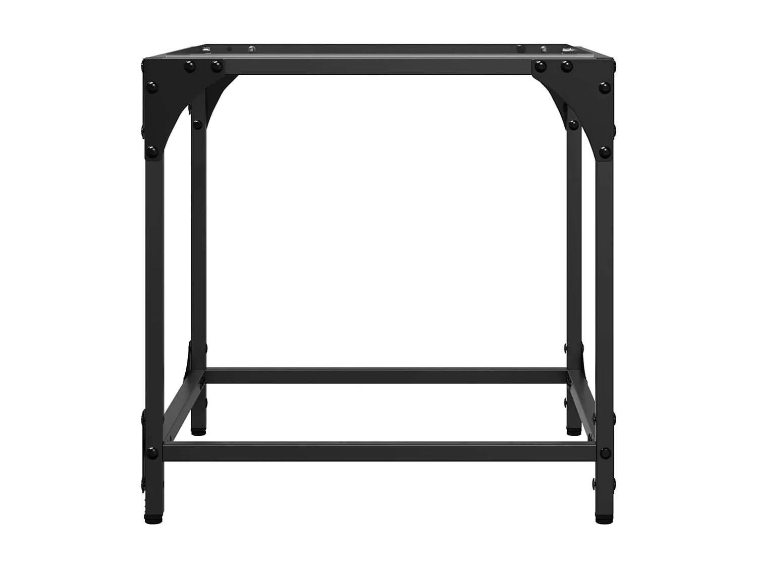 Mesa de centro superficie vidrio transparente acero 40x40x40 cm