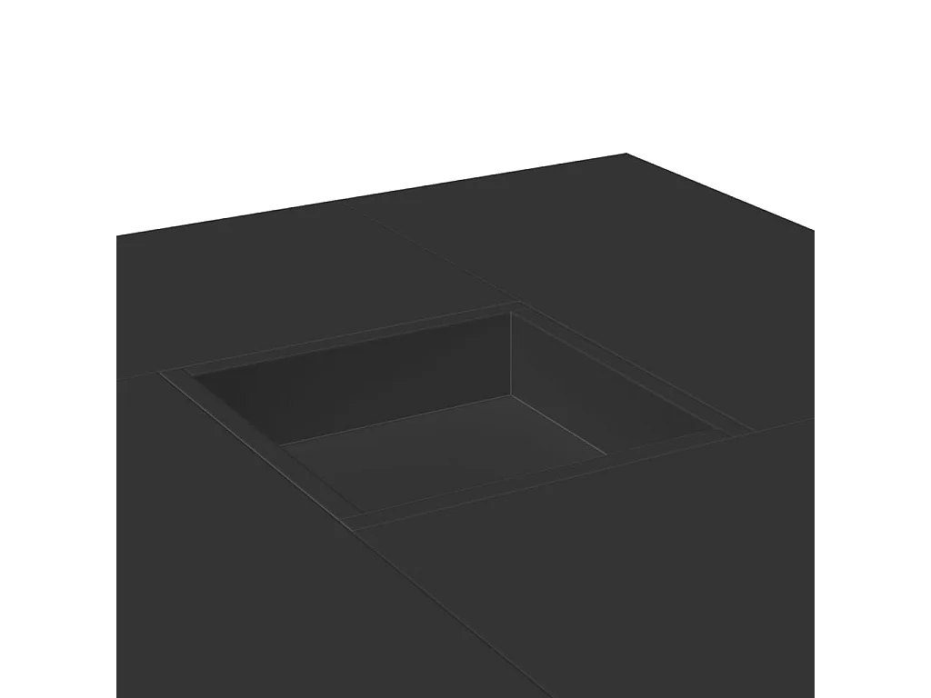 Table basse noir 80x80x40 cm bois d'ingénierie