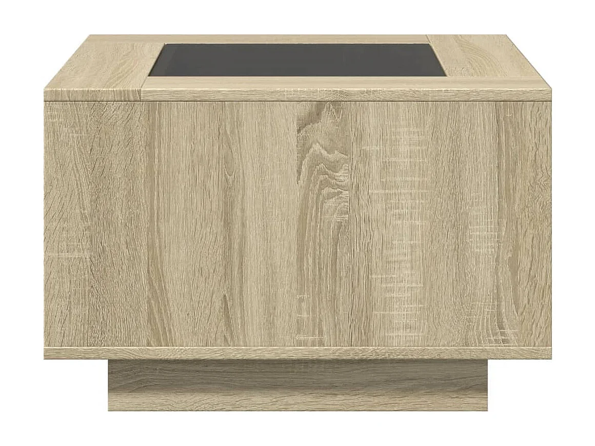 Table basse avec LED chêne sonoma 60x60x40 cm bois d'ingénierie