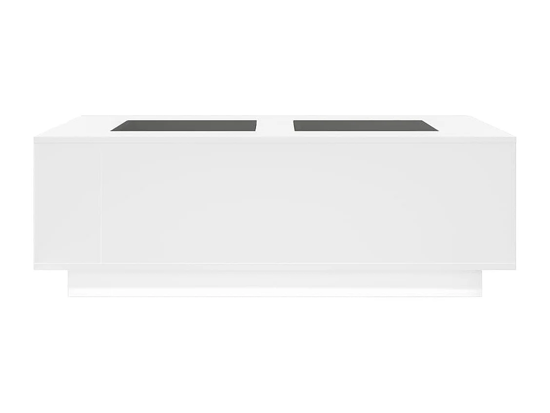 Table basse avec LED infini blanc 116x69x40 cm