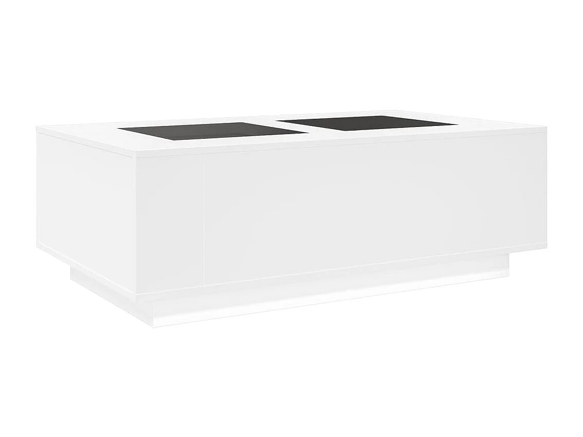 Table basse avec LED infini blanc 116x69x40 cm