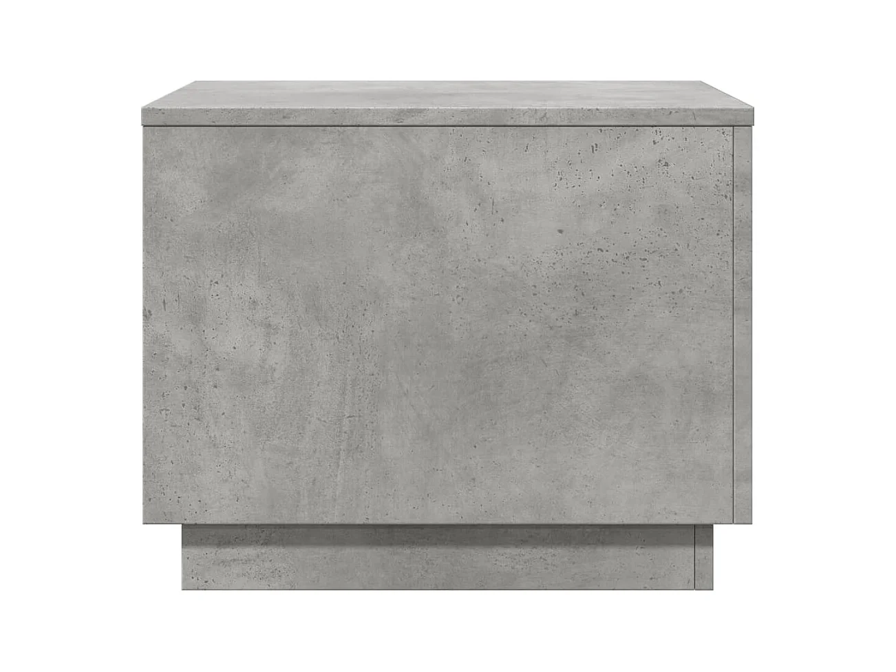 Table basse avec lumières LED gris béton 50x50x40 cm