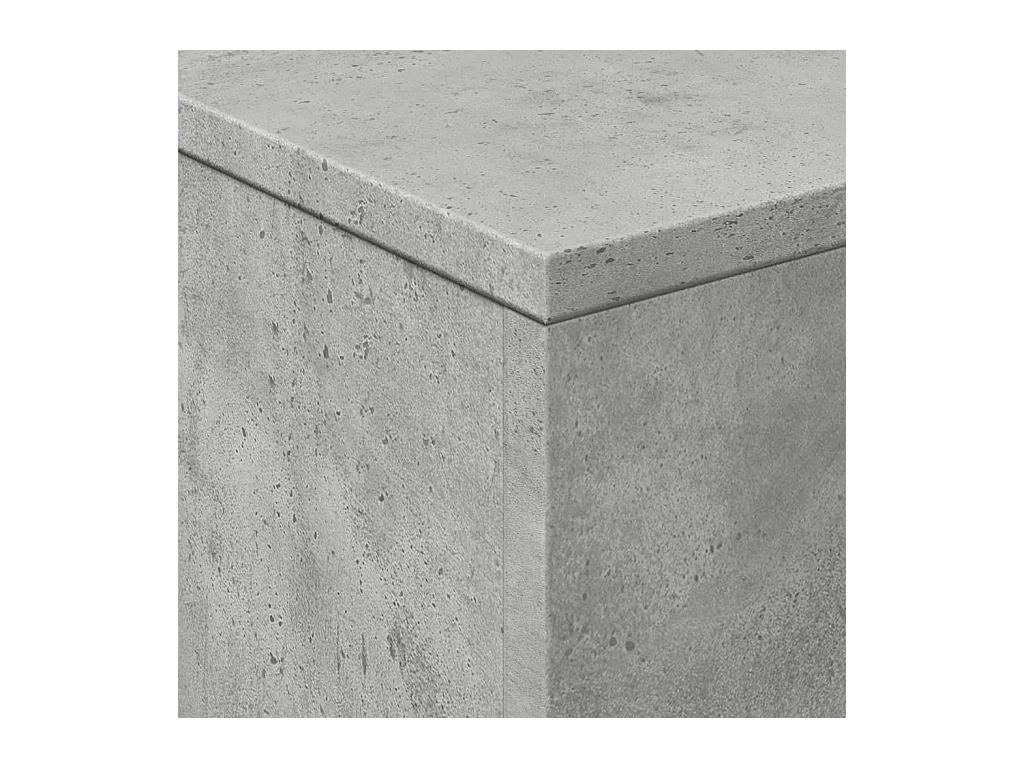 Table basse avec lumières LED gris béton 50x50x40 cm