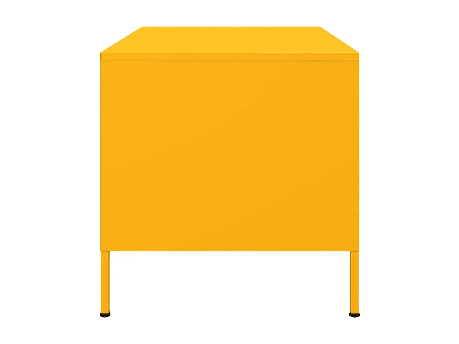 Table basse jaune moutarde 68x50x50,5 cm acier laminé à froid