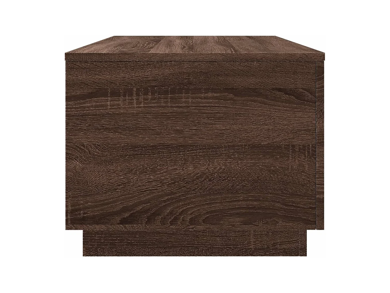 Table basse avec lumières LED chêne marron 90x50x40 cm