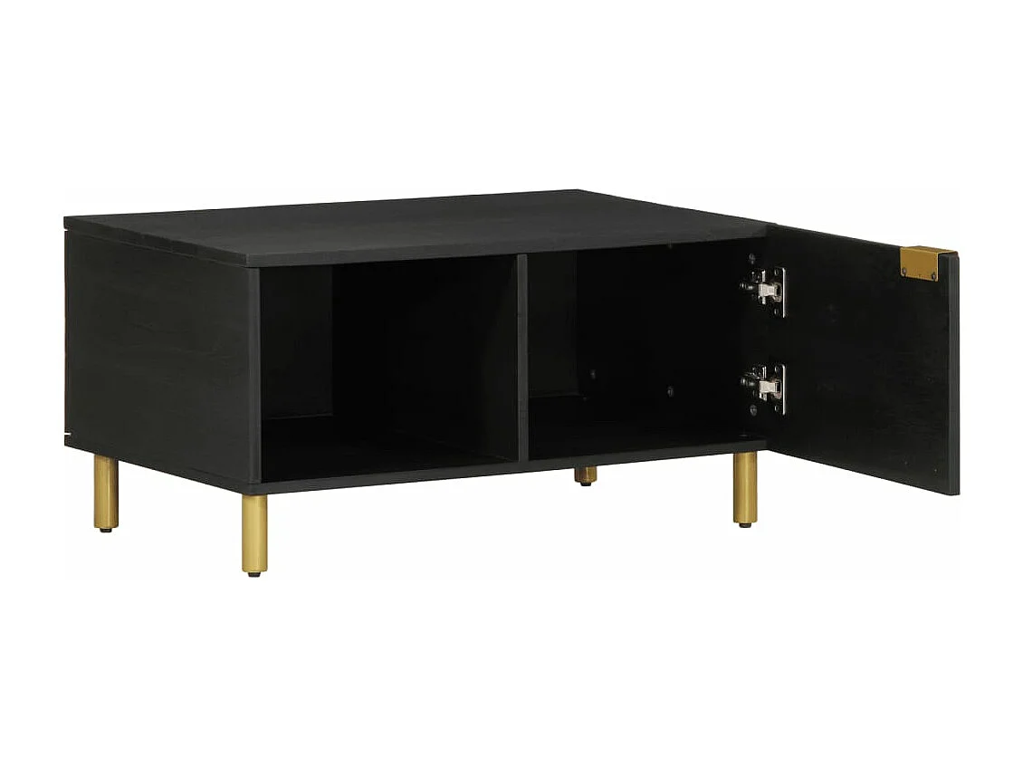 Salontafel 80x50x40 cm bewerkt hout zwart