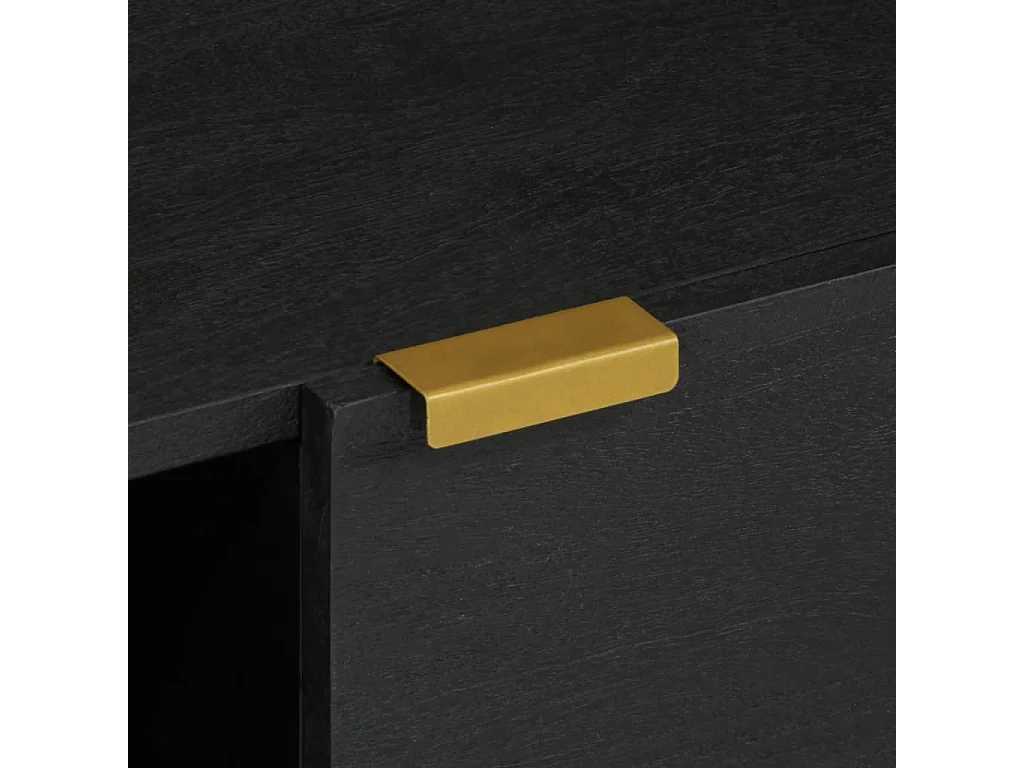 Salontafel 80x50x40 cm bewerkt hout zwart