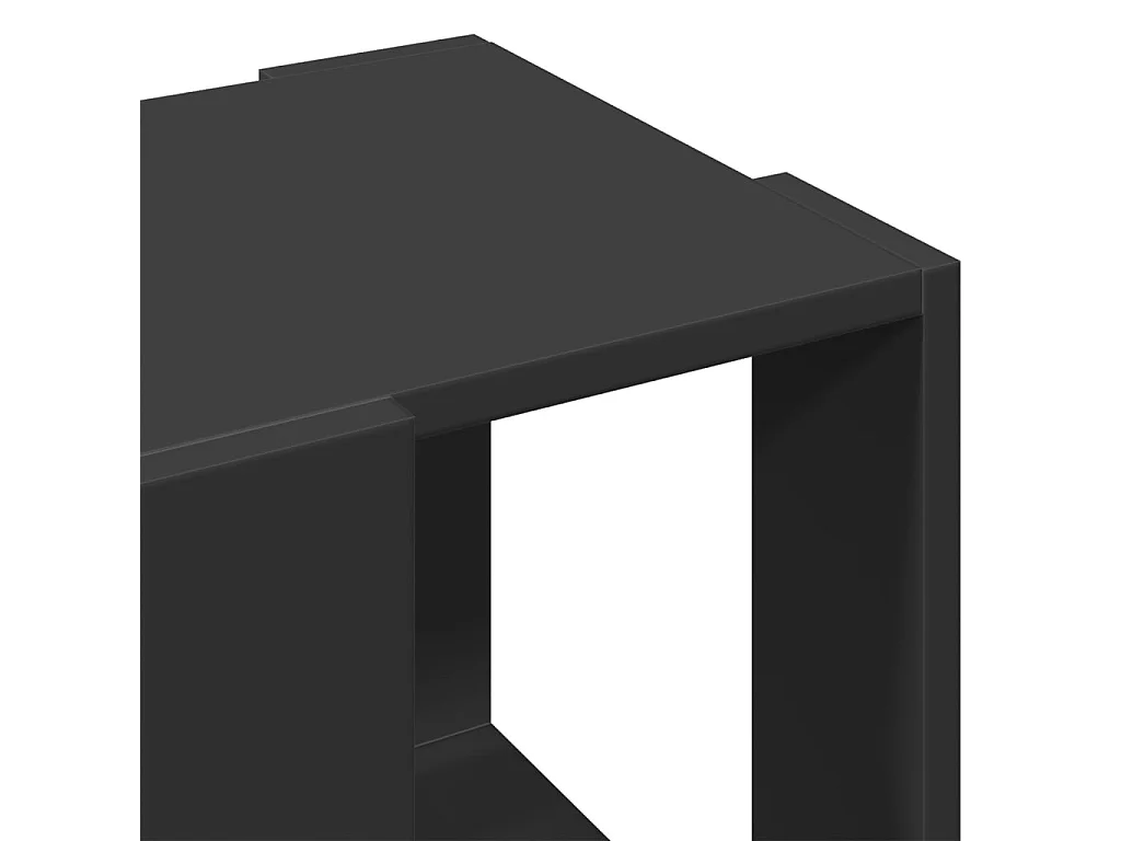 Table basse noir 32x32x30 cm bois d'ingénierie