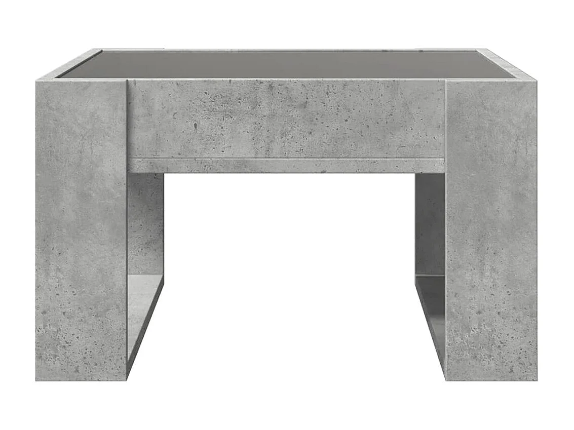 Mesa de centro con Infinity LED gris hormigón 50x53x30 cm