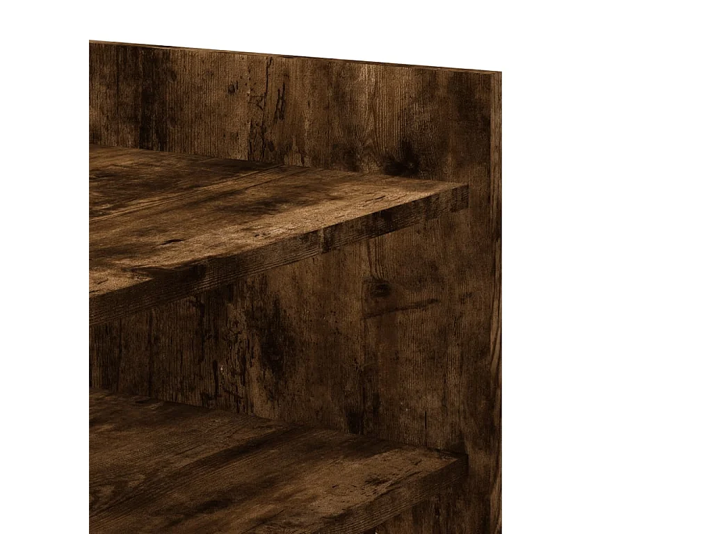 Table basse chêne fumé 100x50x50 cm bois d'ingénierie