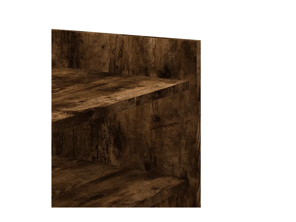 Table basse chêne fumé 100x50x50 cm bois d'ingénierie