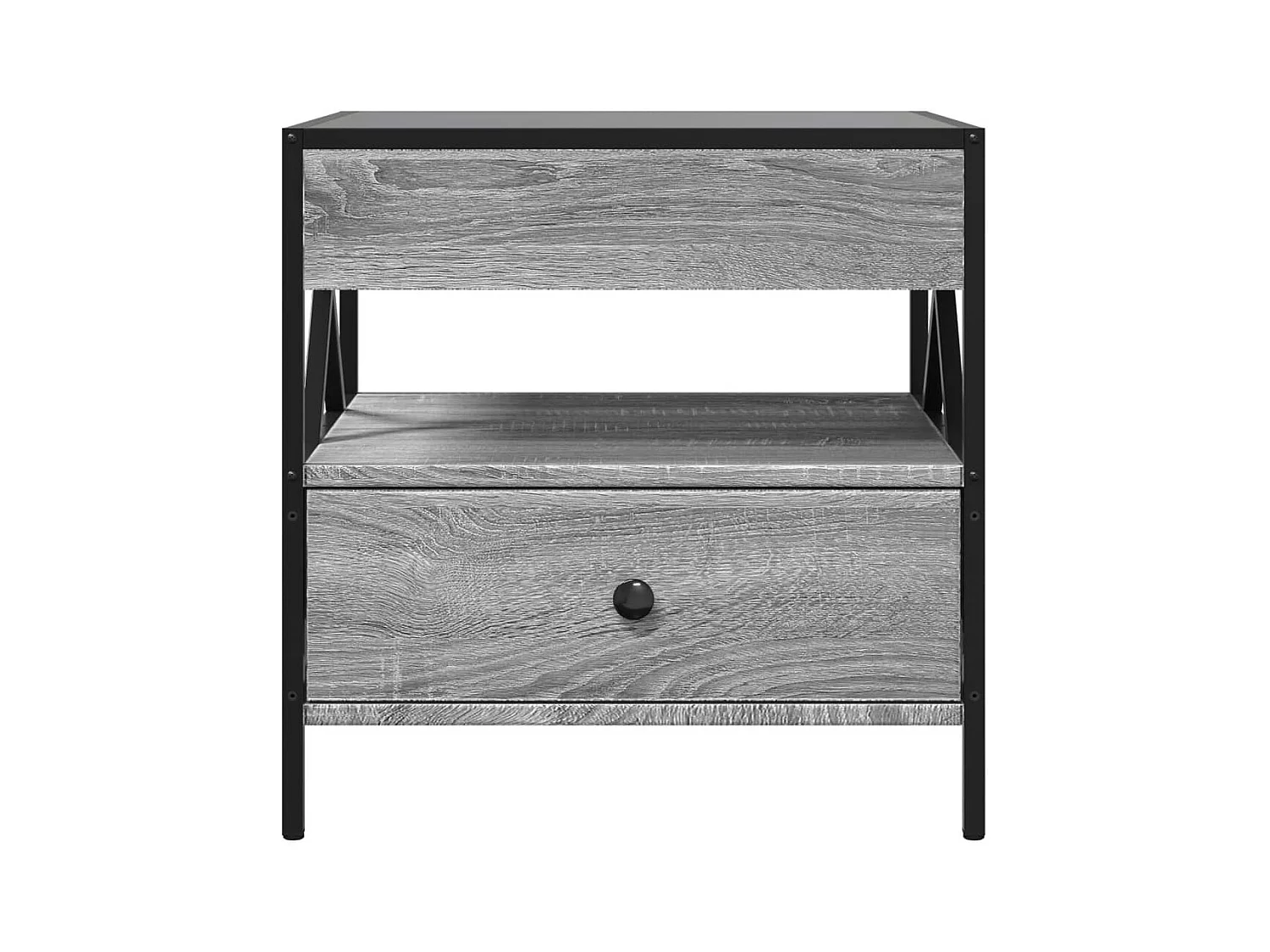 Table basse avec LED Infinity sonoma gris 50x50x51 cm