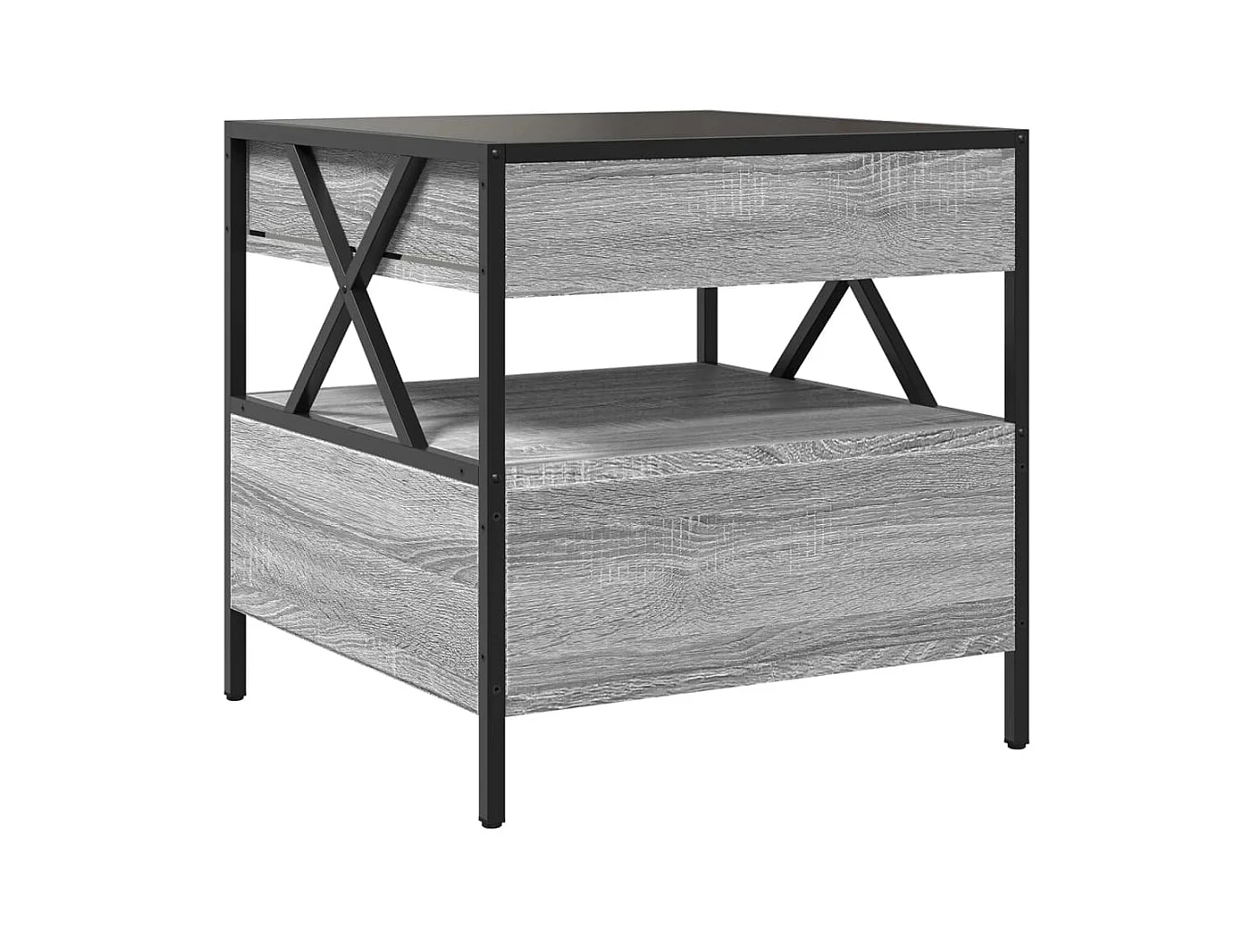 Table basse avec LED Infinity sonoma gris 50x50x51 cm