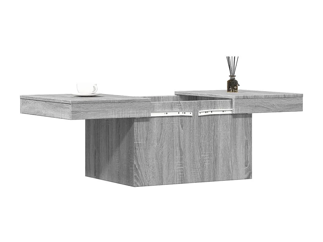 Salontafel 80x55x40 cm bewerkt hout grijs sonoma eikenkleurig