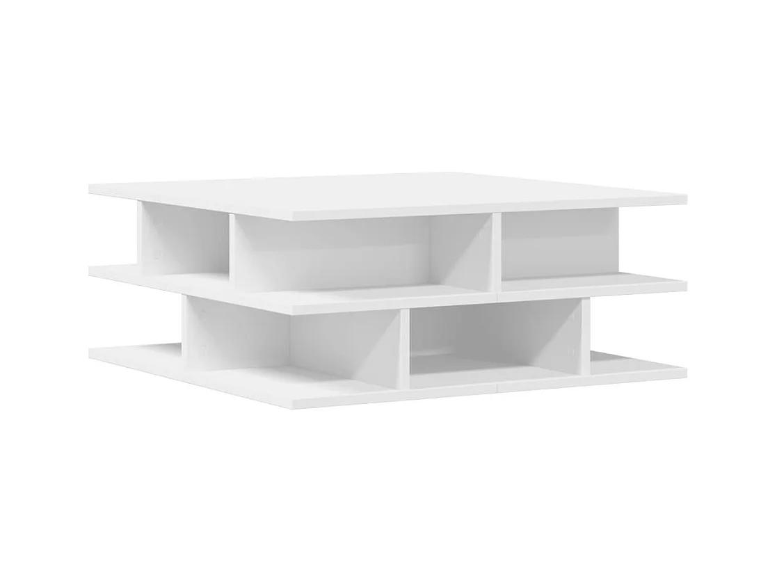 Table basse blanc 70x70x29 cm bois d'ingénierie