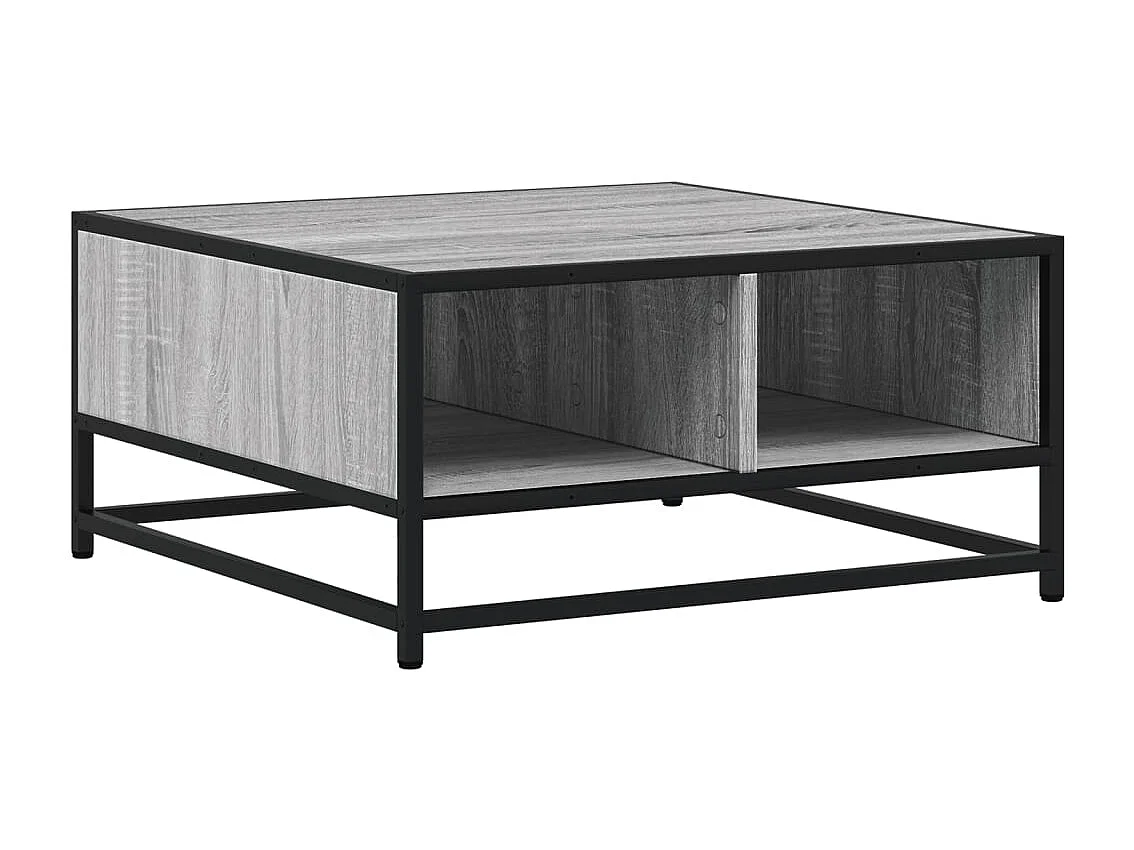 Mesa de centro derivados de madeira e metal cinzento sonoma