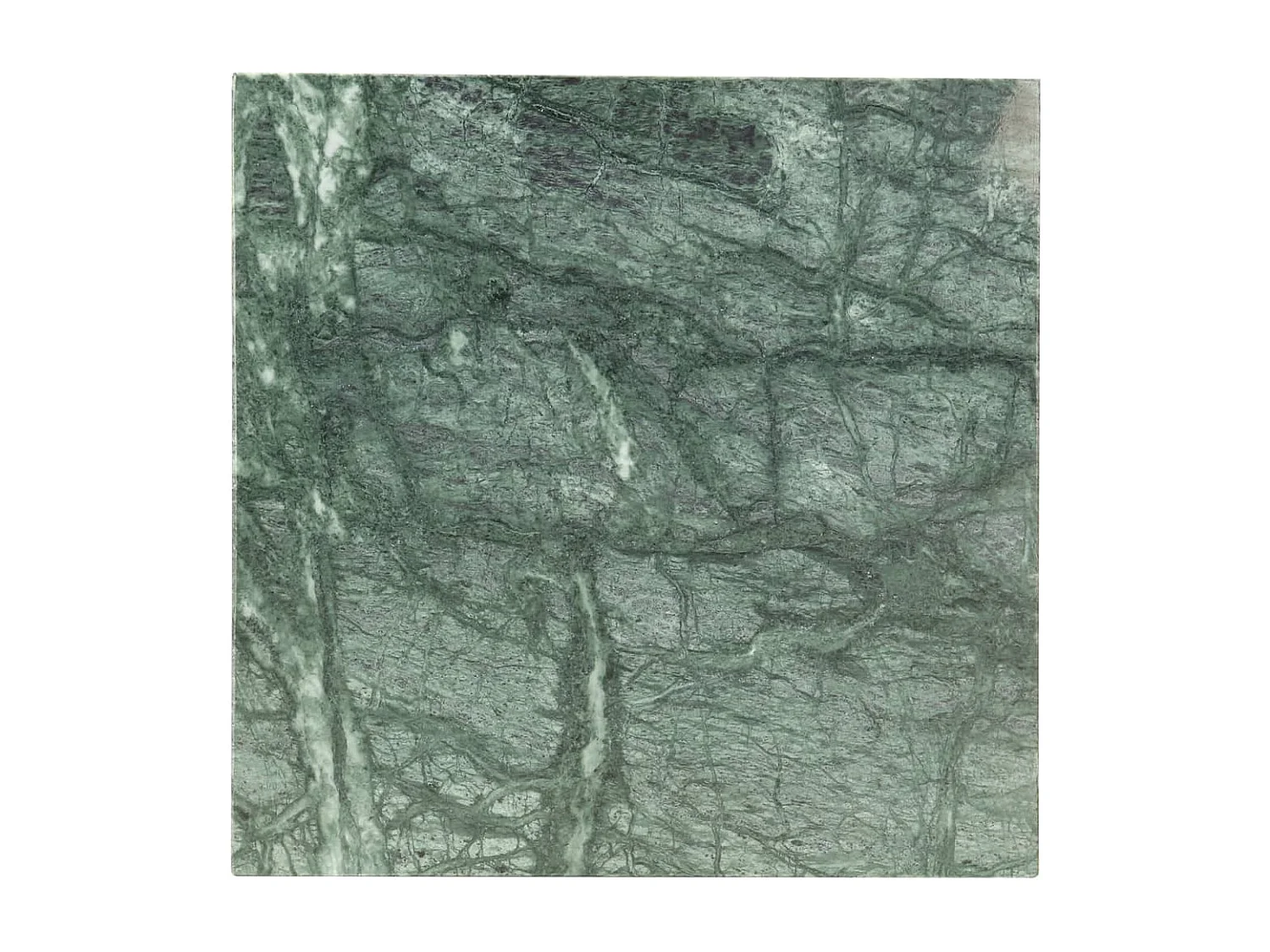 Table basse Vert 40x40x35 cm Pierre véritable et texture marbre