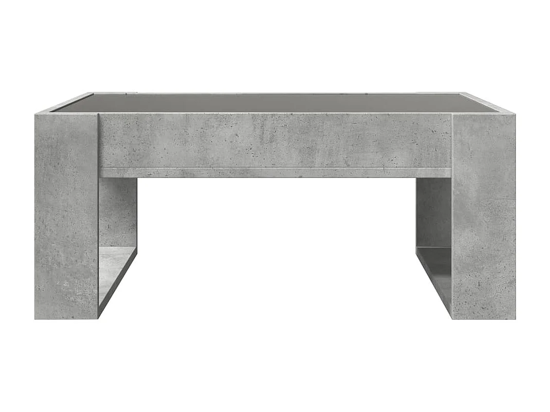 Mesa de centro con Infinity LED gris hormigón 70x53x30 cm