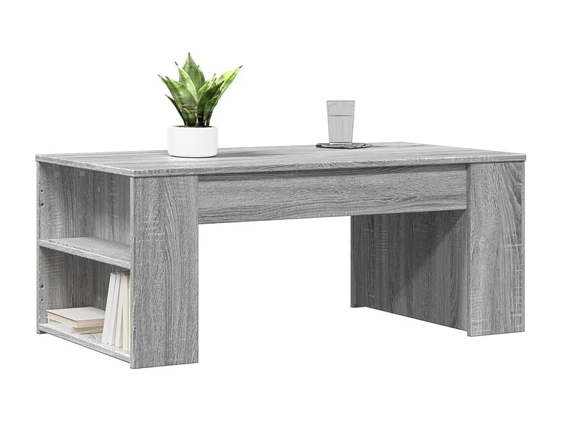 Table basse sonoma gris 102x55x42 cm bois d'ingénierie
