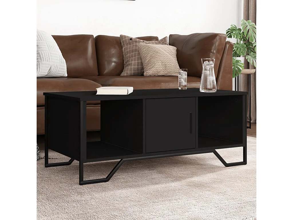 Salontafel 100x51x40 cm bewerkt hout zwart