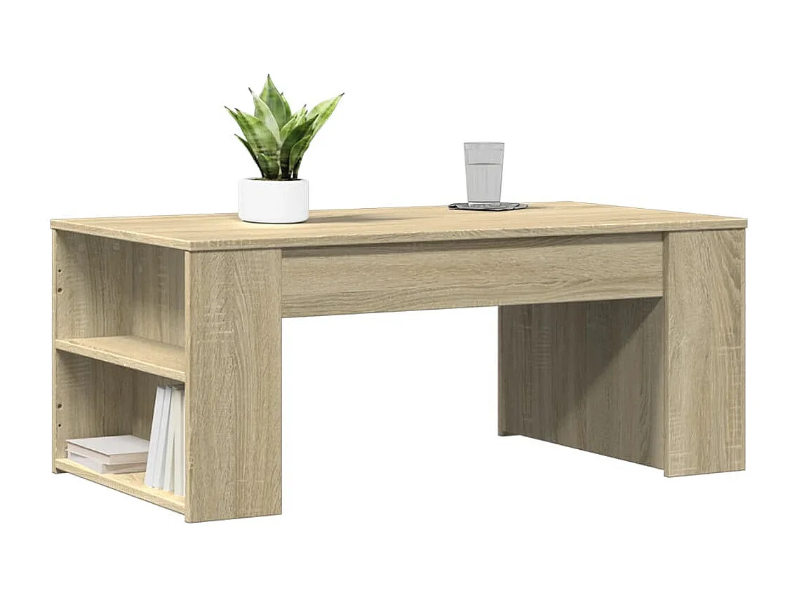 Table basse chêne sonoma 102x55x42 cm bois d'ingénierie