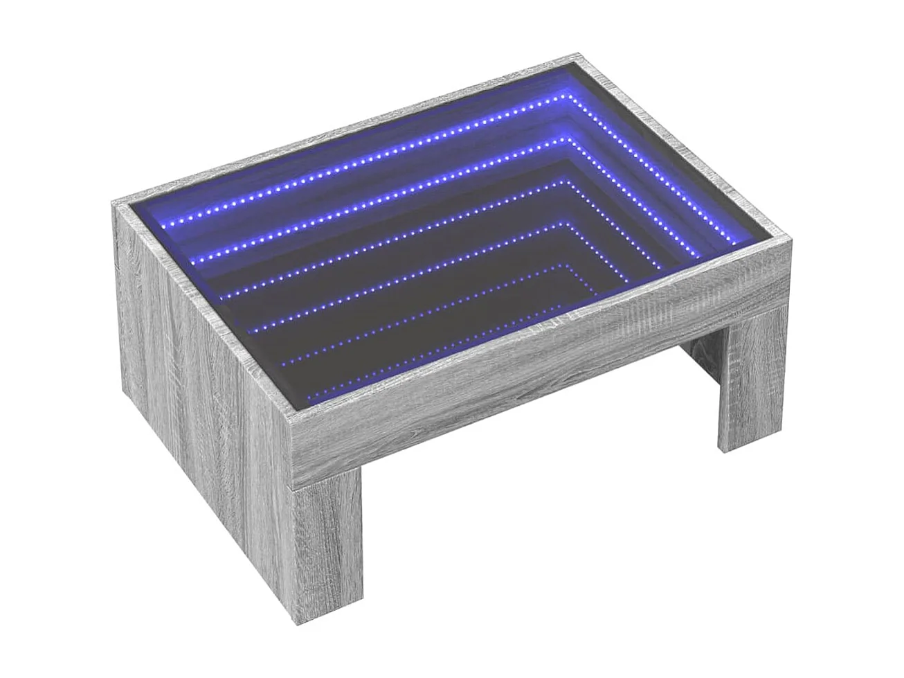 Table basse avec LED infini sonoma gris 70x50x30 cm