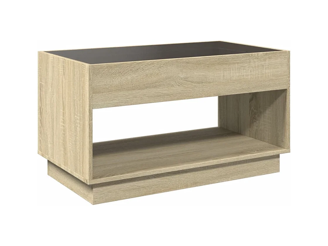 Table basse avec LED infini chêne sonoma 90x50x50 cm