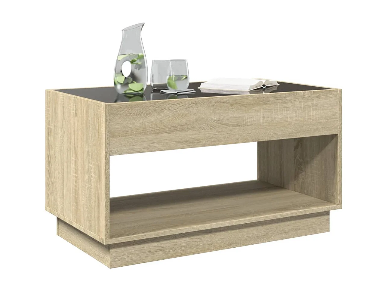 Salontafel met Infinity LED 90x50x50 cm sonoma eikenkleurig