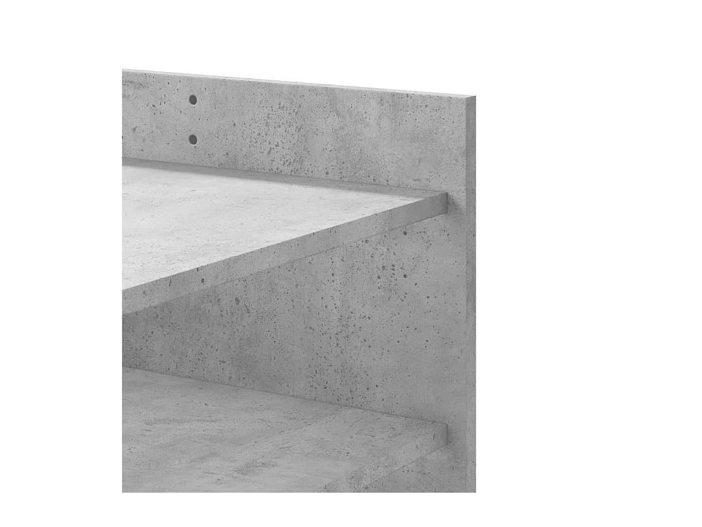Table basse gris béton 80x50x50 cm bois d'ingénierie