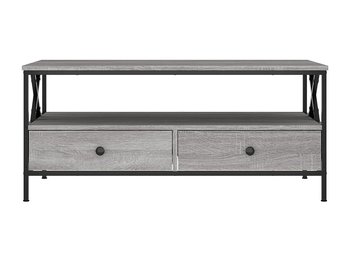 Salontafel 100x51x45 cm bewerkt hout grijs sonoma eiken