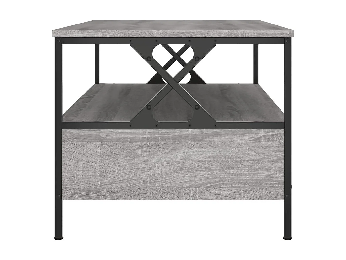 Salontafel 100x51x45 cm bewerkt hout grijs sonoma eiken