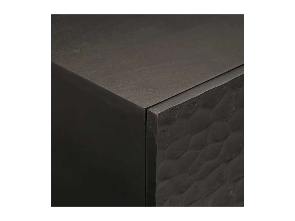 Table basse noir 100x54x40 cm bois massif de manguier