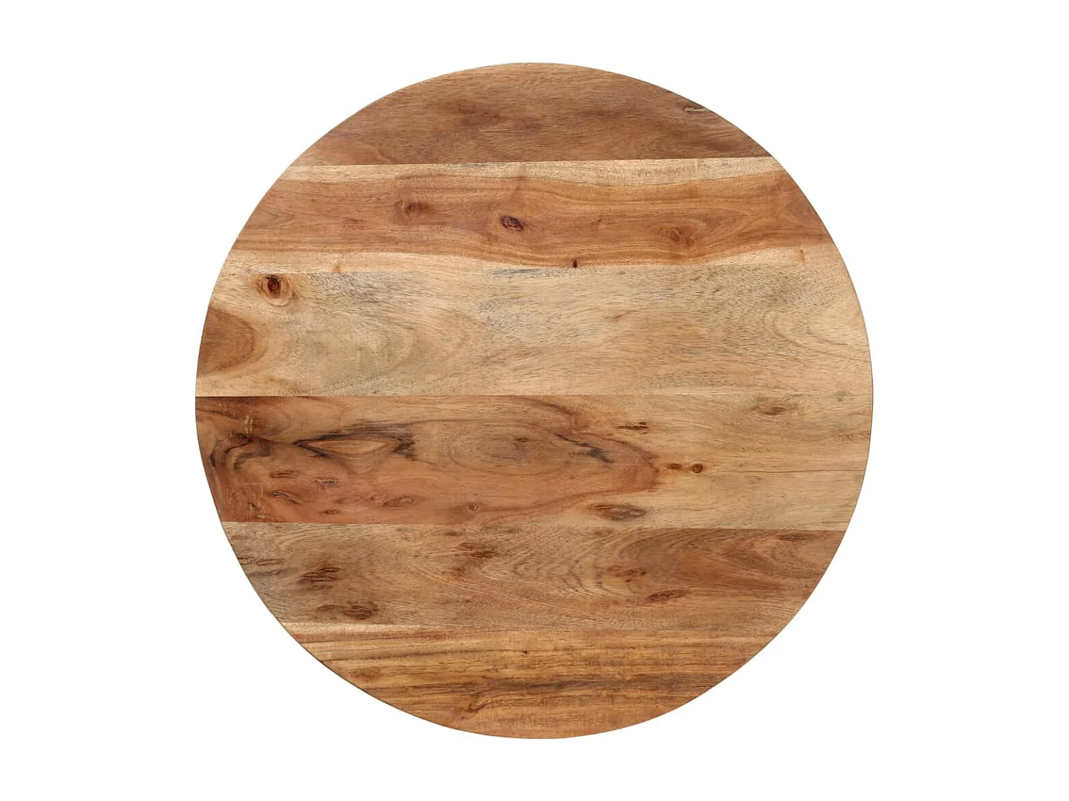 Table basse 55x55x45 cm bois massif acacia et fer