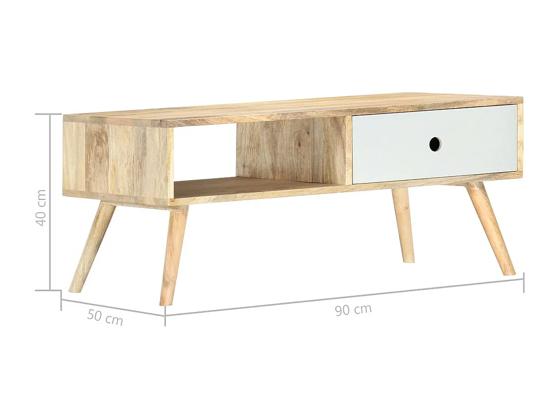 Table basse 90x50x40 cm Bois de manguier massif