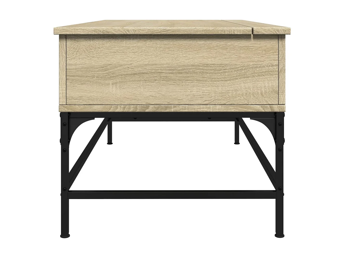 Salontafel 100x50x45 cm bewerkt hout en metaal sonoma eiken