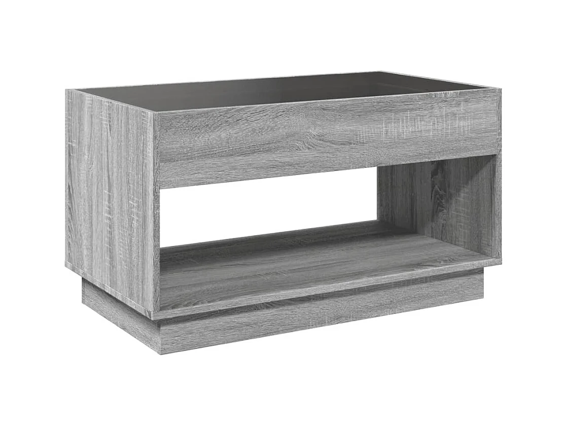 Table basse avec LED infini sonoma gris 90x50x50 cm