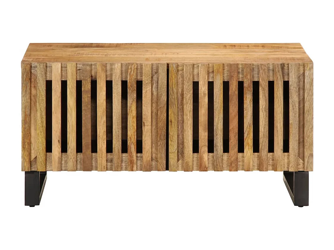 Mesa de centro 80x51x40 cm madeira de mangueira áspera maciça