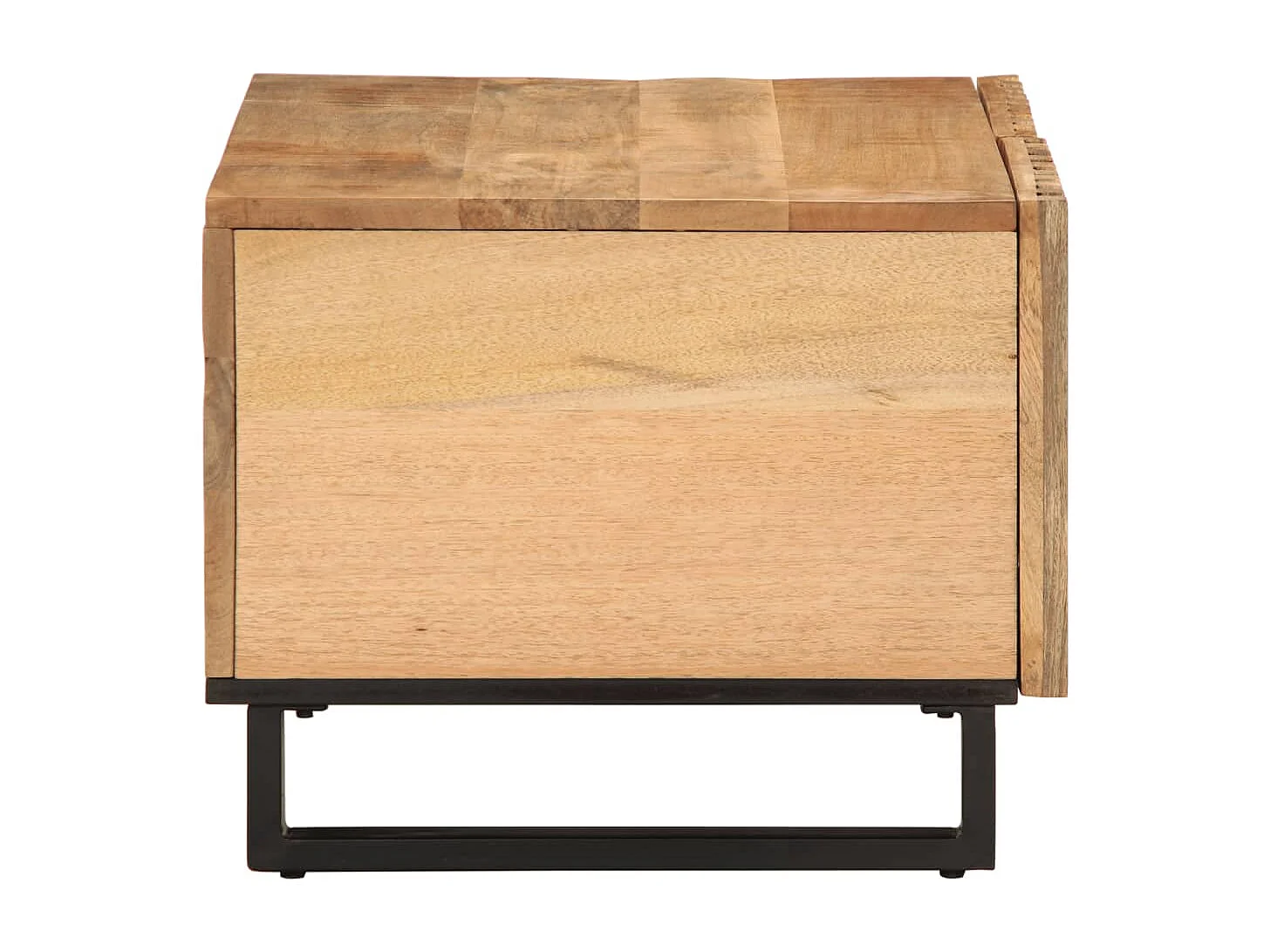 Mesa de centro 80x51x40 cm madeira de mangueira áspera maciça