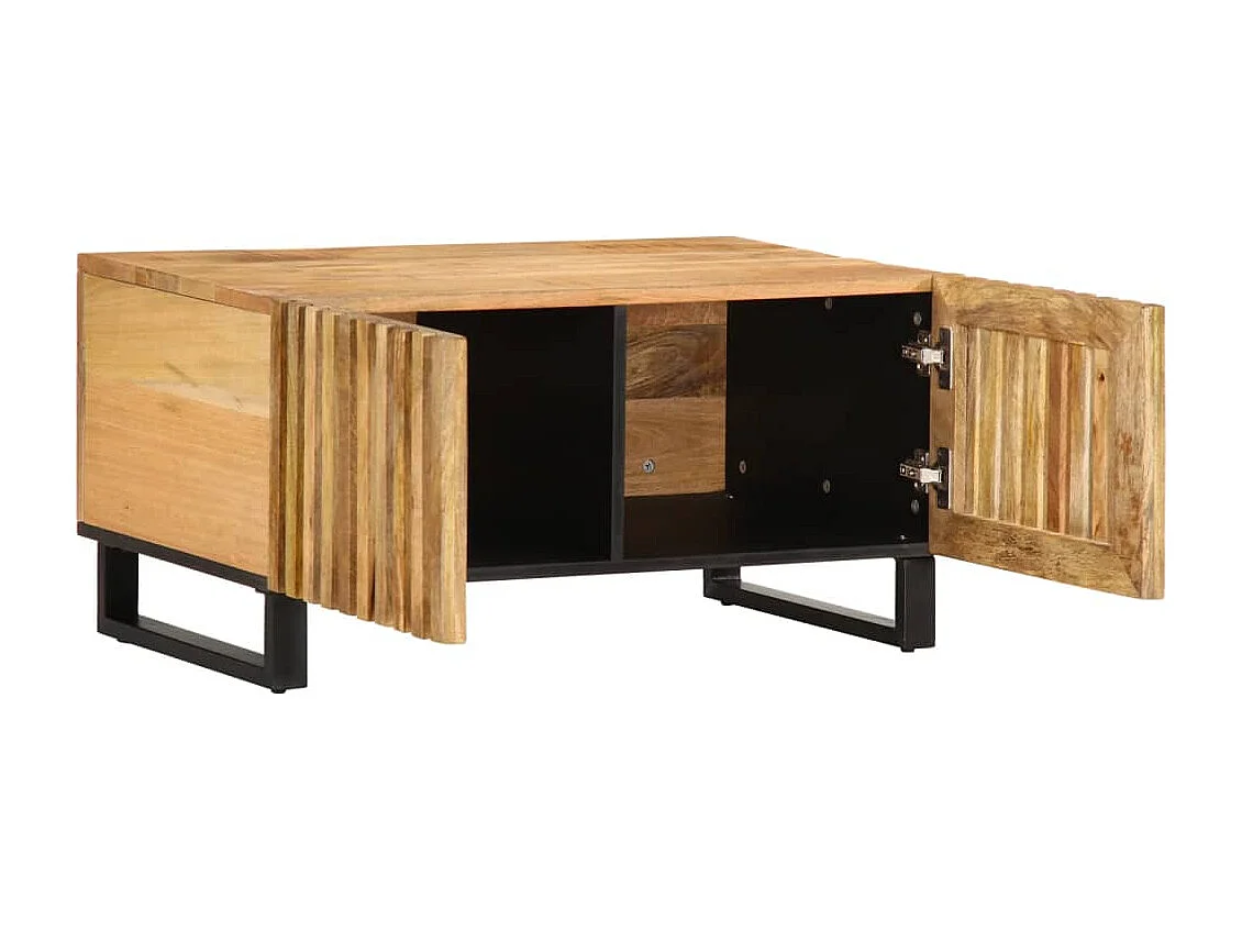 Mesa de centro 80x51x40 cm madeira de mangueira áspera maciça