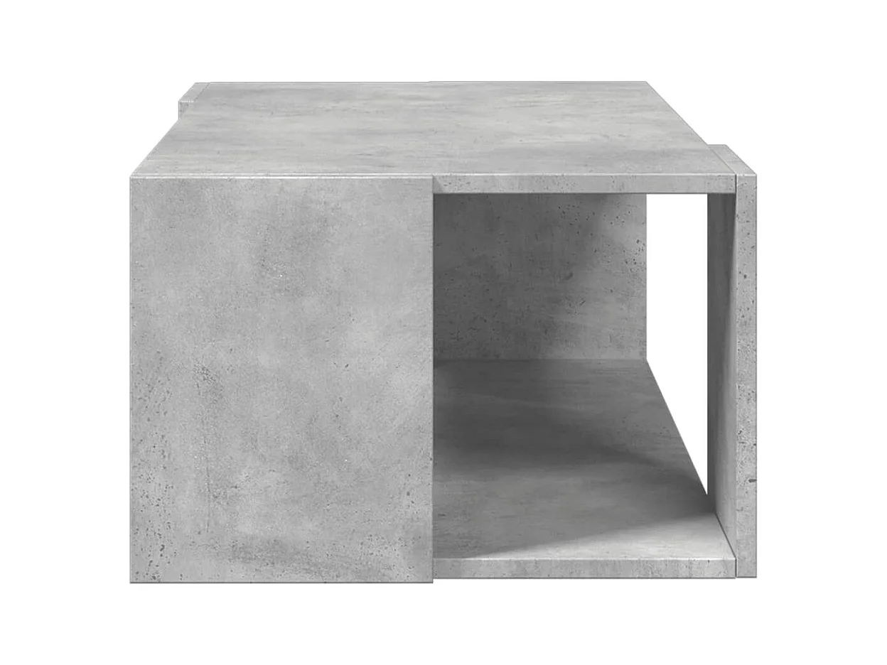 Mesa de centro madera de ingeniería gris hormigón 89,5x48x30 cm