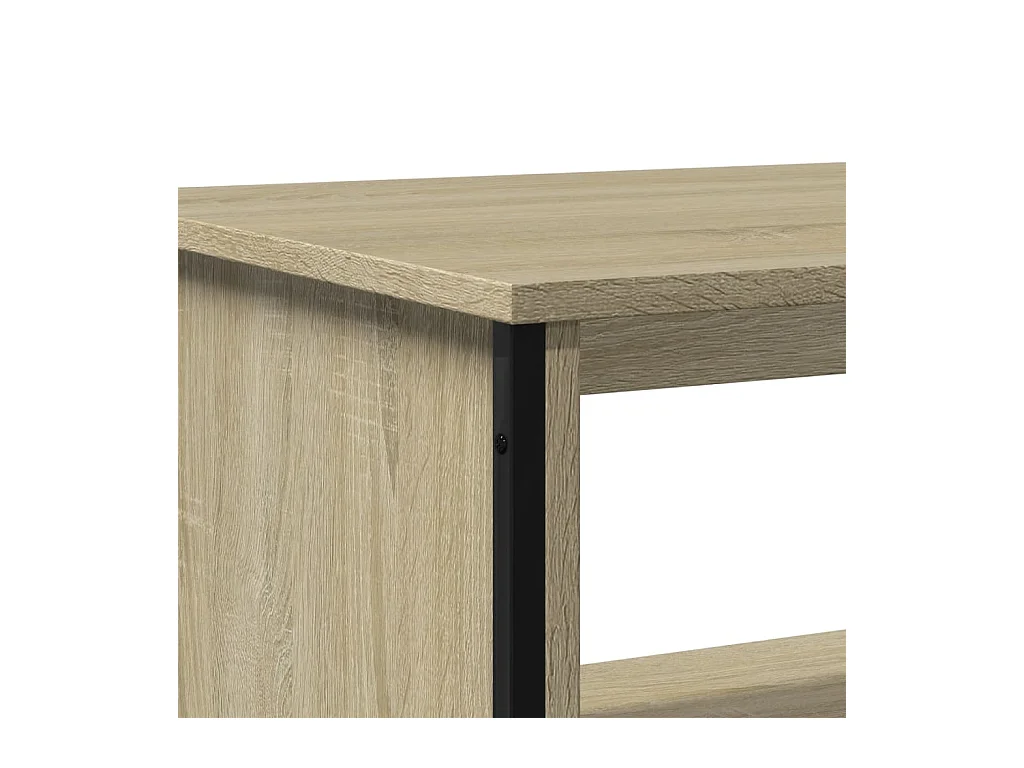 Table basse chêne sonoma 75x51x40 cm bois d'ingénierie