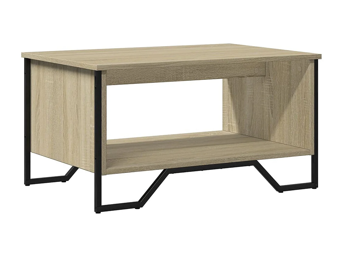 Mesa de centro 75x51x40 cm madeira processada carvalho sonoma