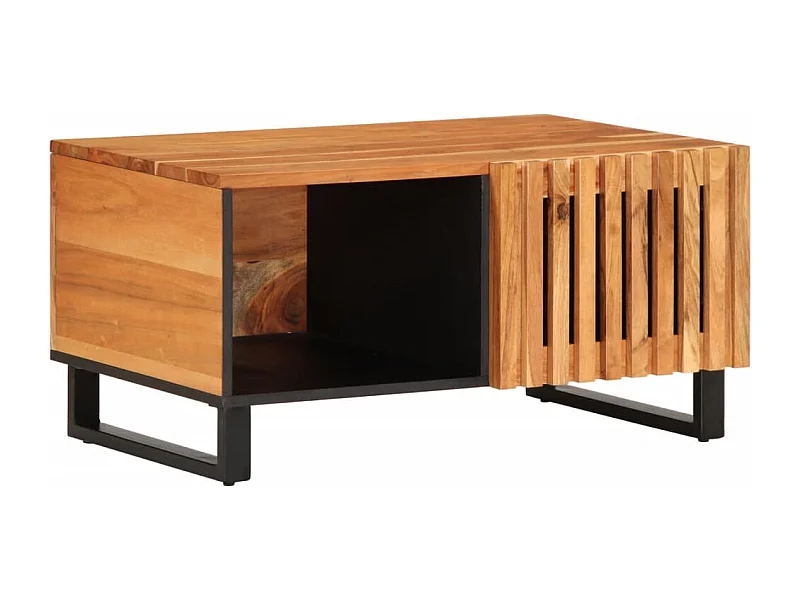 Table basse 80x51x40 cm bois massif d'acacia