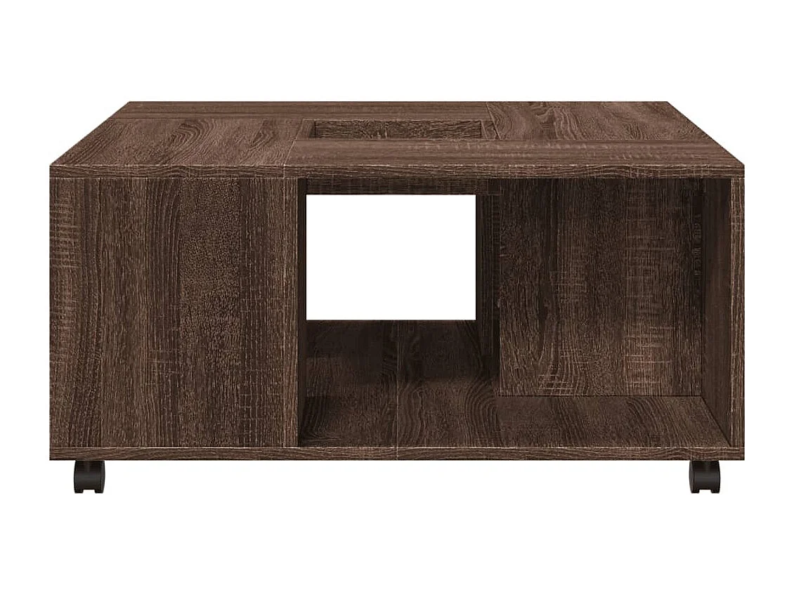 Salontafel 80x80x40 cm bewerkt hout bruin eikenkleur