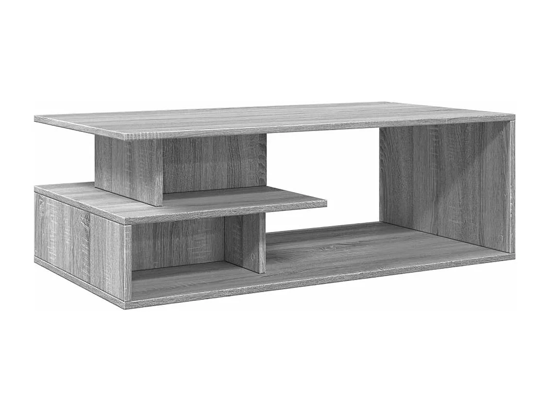 Salontafel 102x55x35 cm bewerkt hout grijs sonoma eikenkleurig