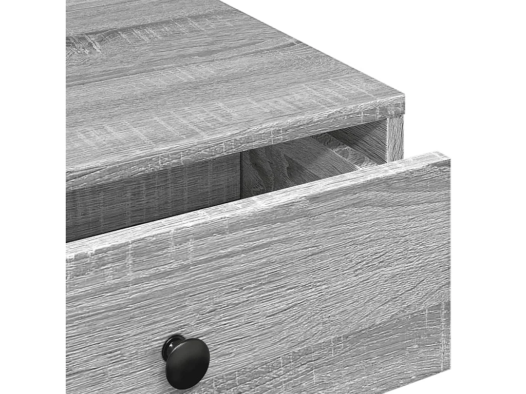Salontafel 90x90x28 cm bewerkt hout grijs sonoma eikenkleurig